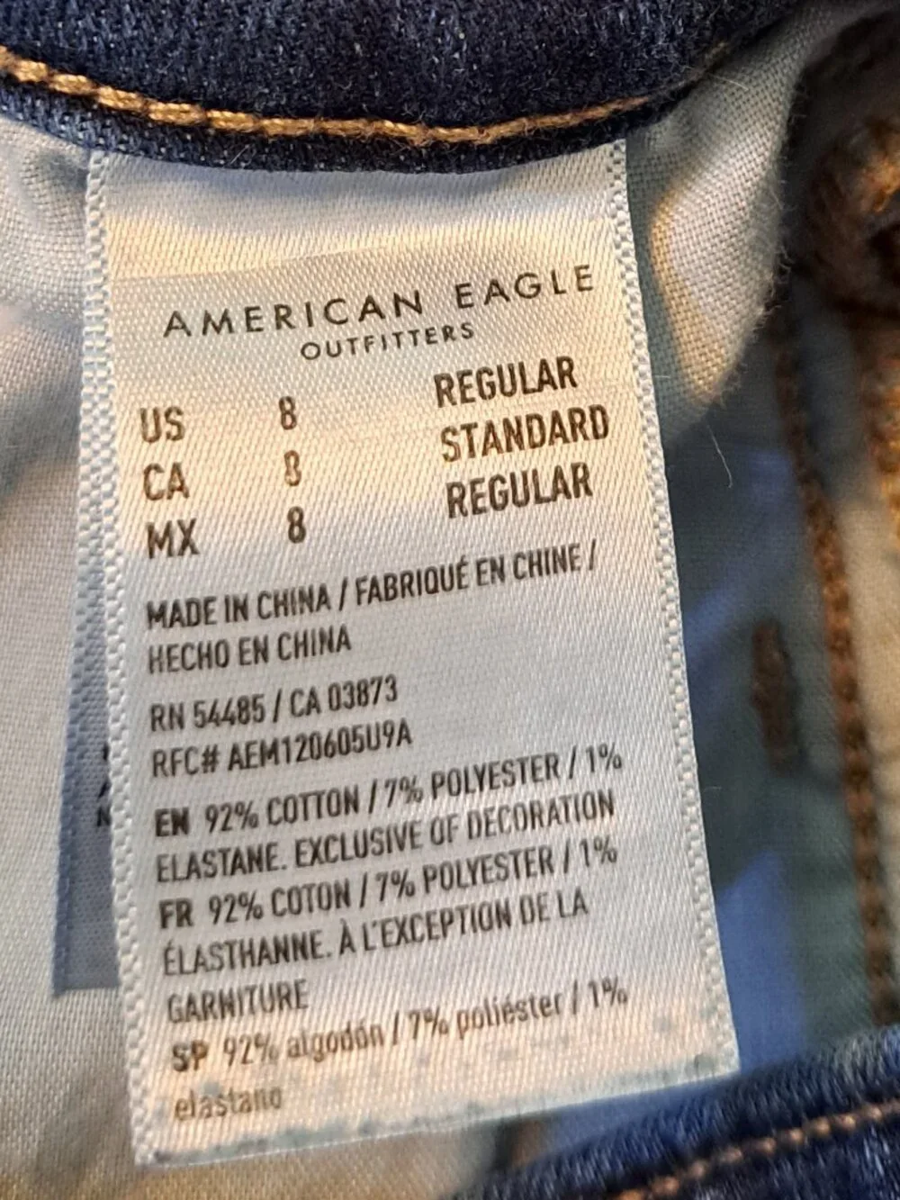 American Eagle Super Stretch Hi-Rise Jegging With Embroidered Pockets - Picture 7 of 9
